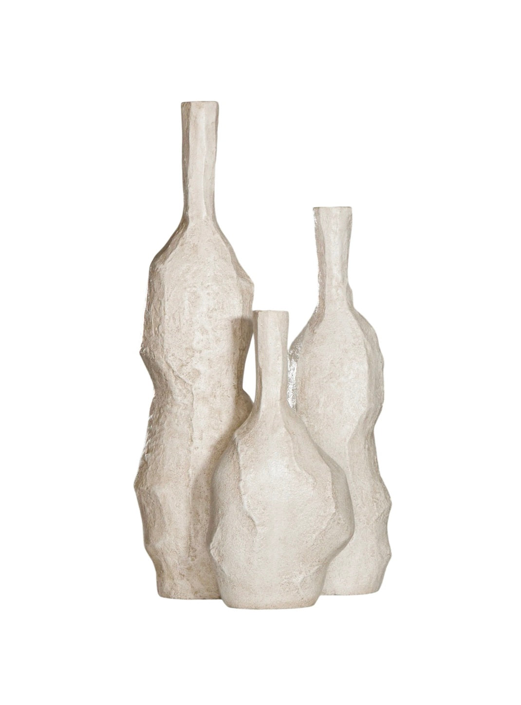 Mazuri Sculptural Vase White Wash Small