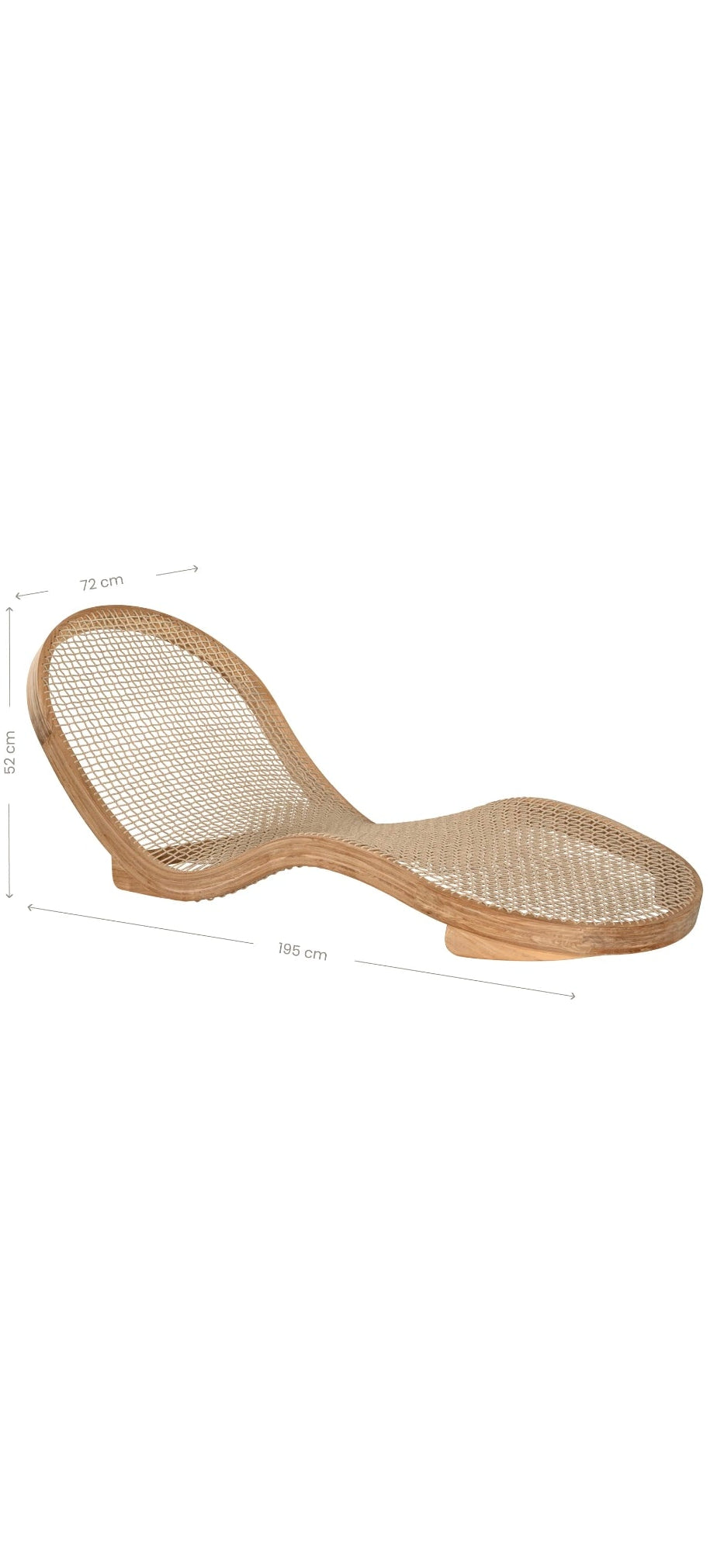 Corfu Curved Sun Lounger | Natural