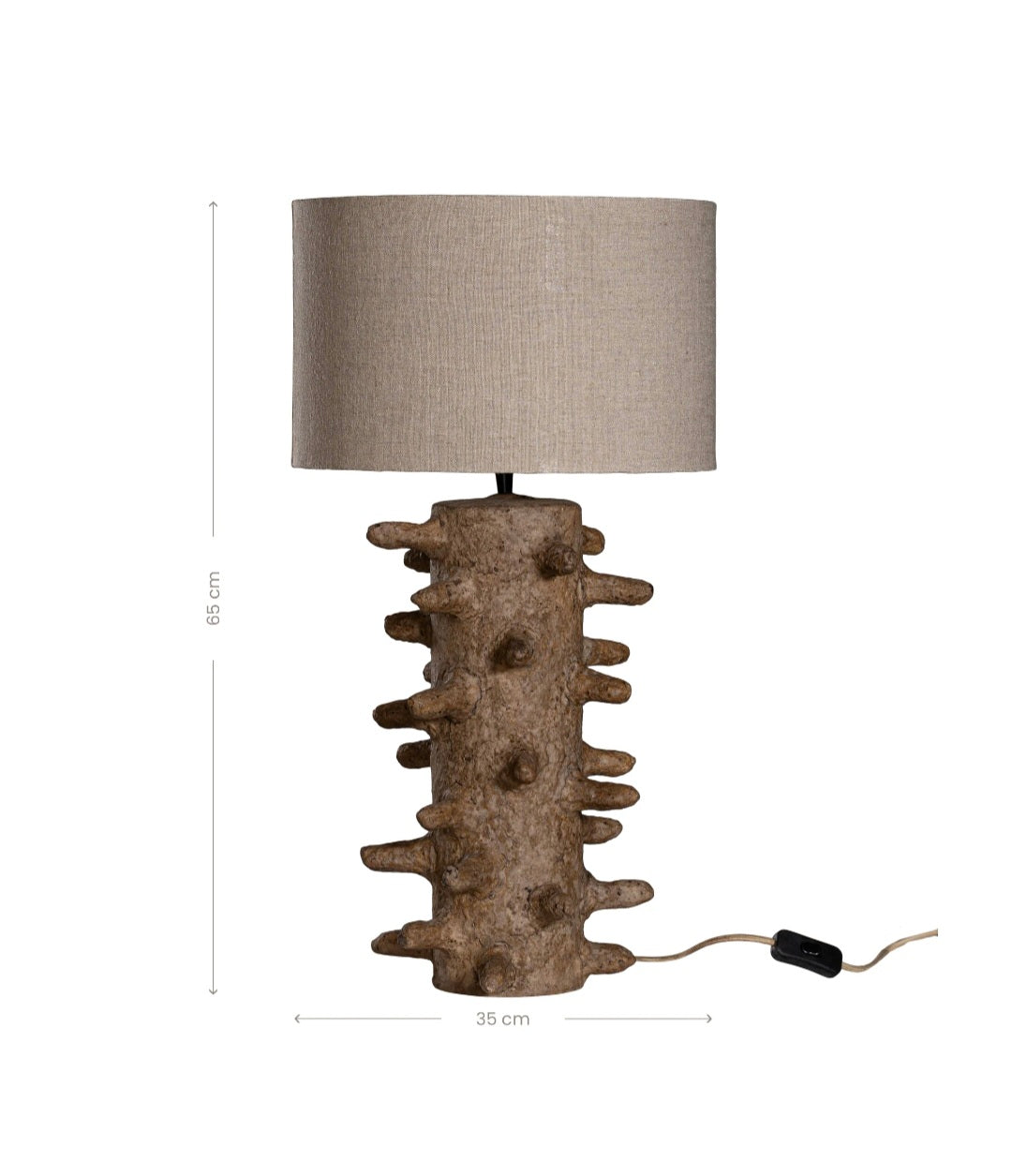 Liwa Sculptural Composite Table Lamp – Dark Roast