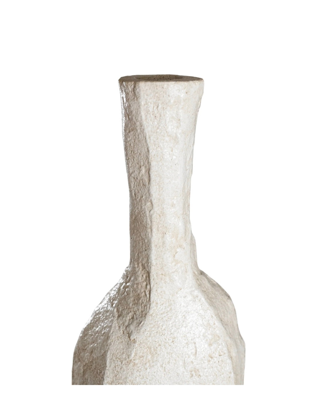 Mazuri Sculptural Vase White Wash (Medium)
