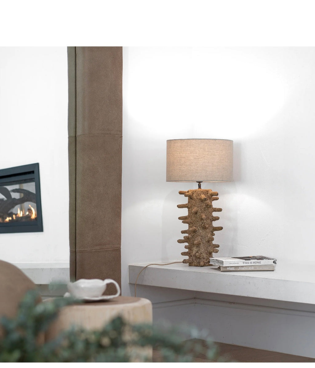 Liwa Sculptural Composite Table Lamp – Dark Roast