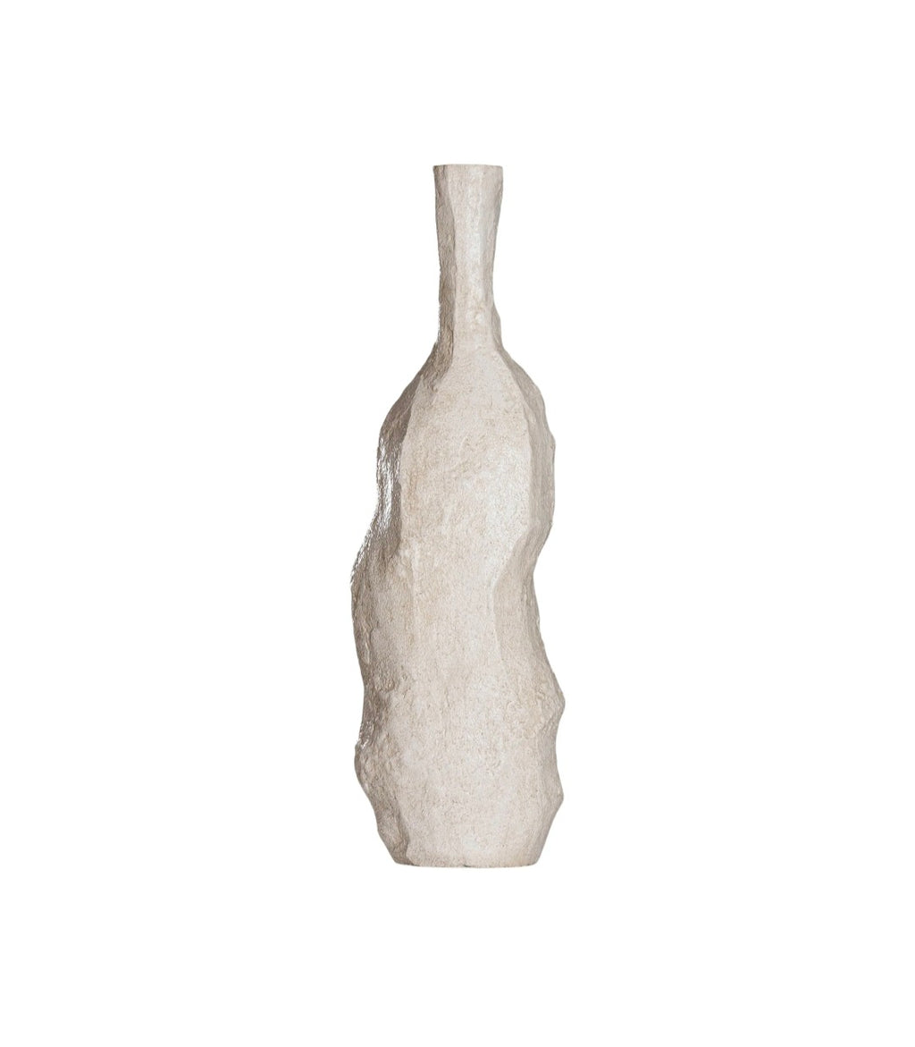 Mazuri Sculptural Vase White Wash (Medium)