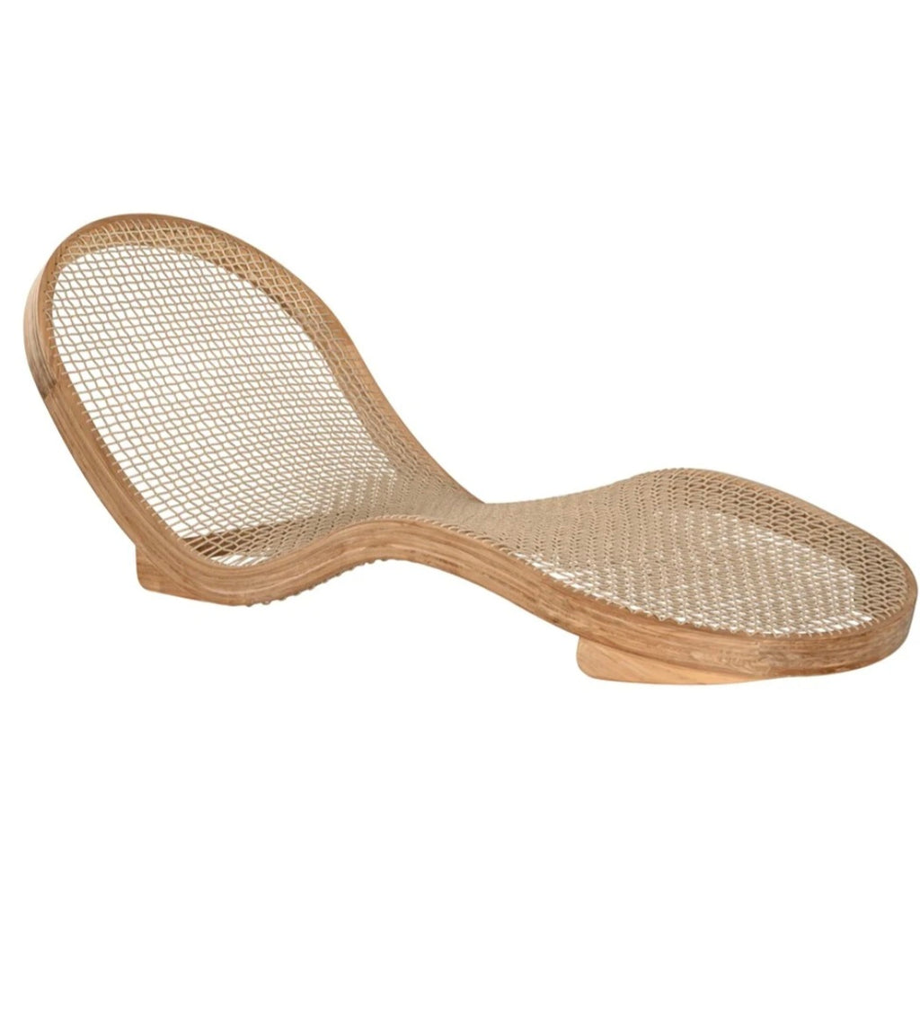 Corfu Curved Sun Lounger | Natural