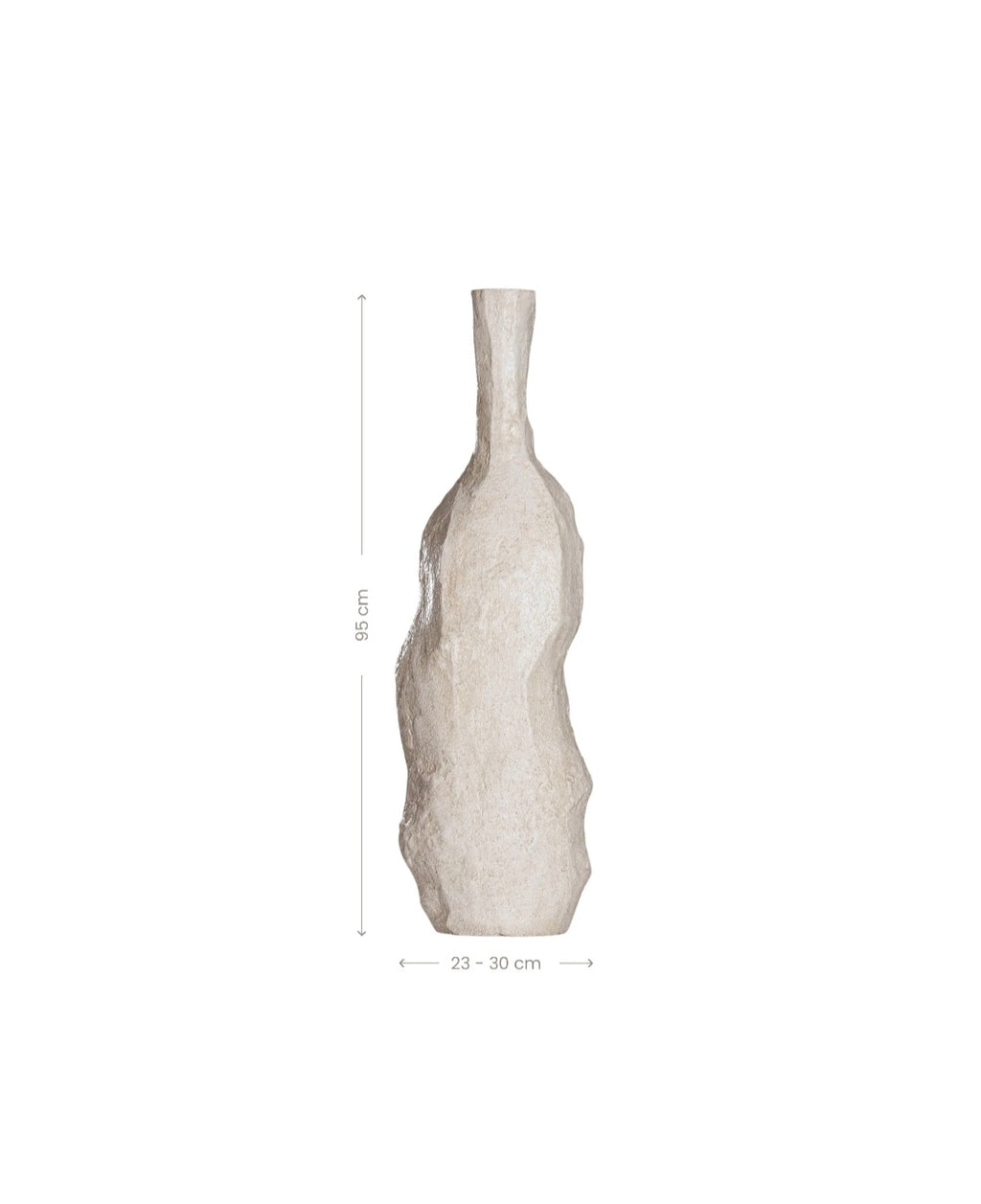 Mazuri Sculptural Vase White Wash (Medium)