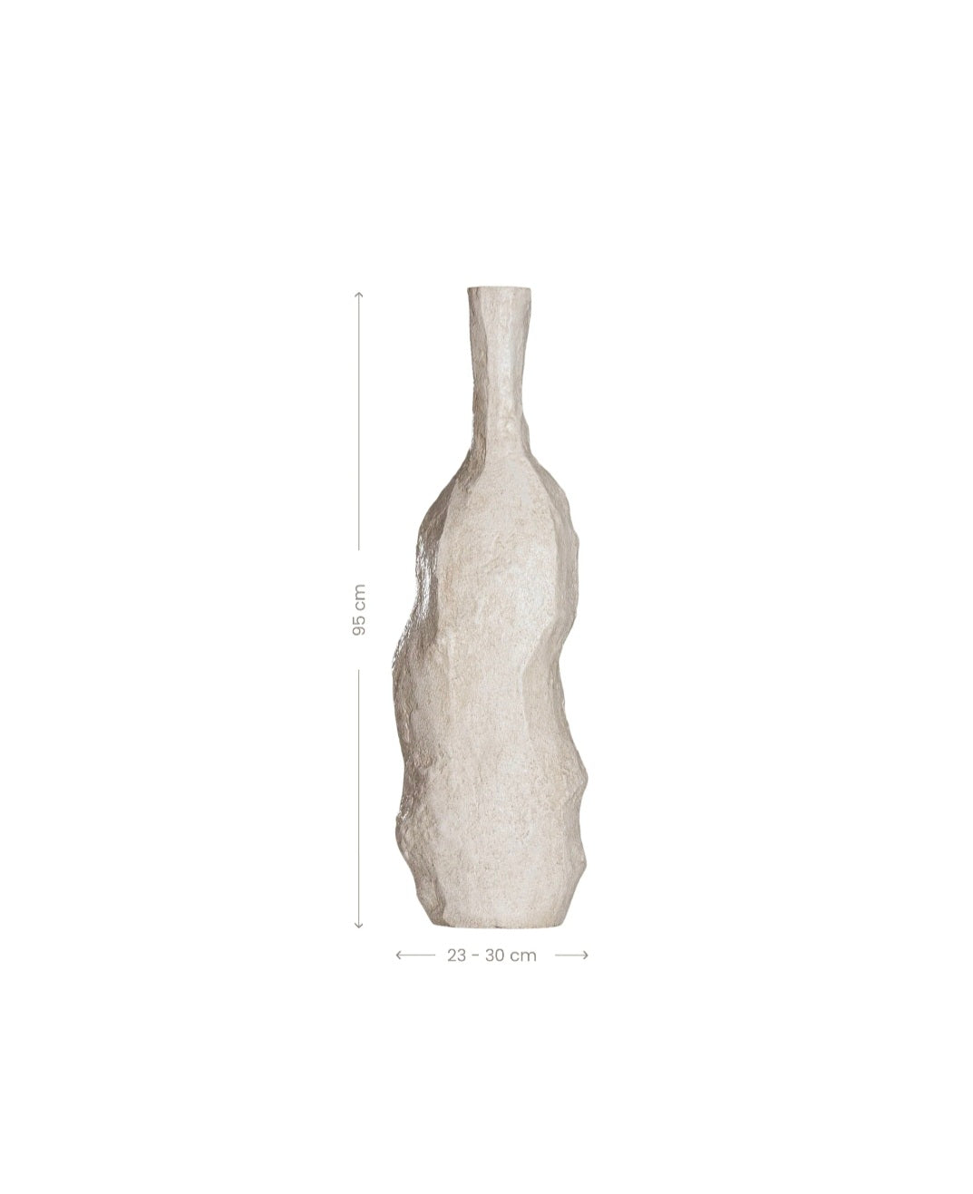 Mazuri Sculptural Vase White Wash (Medium)